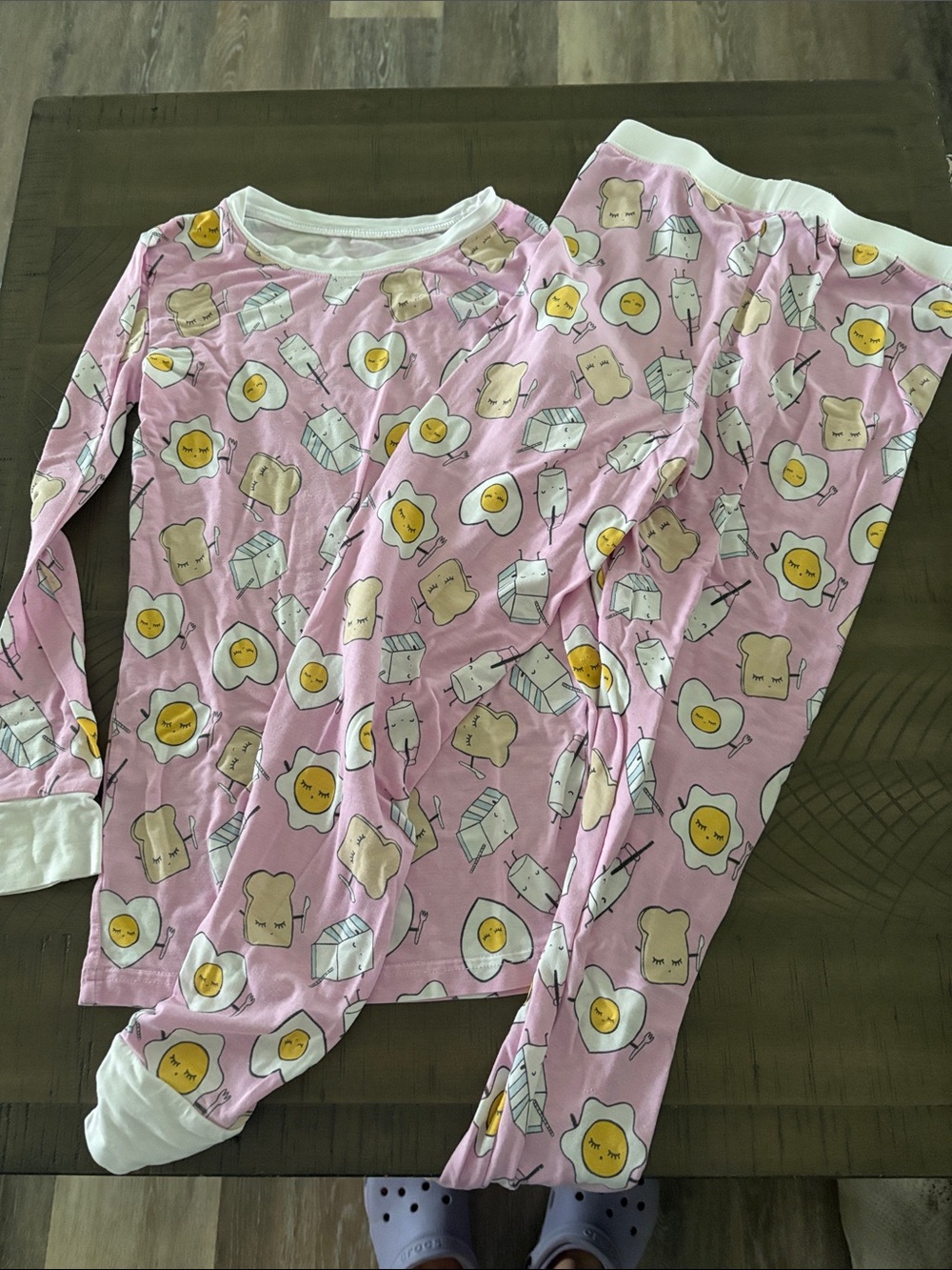 Little sleepies Kids Pink Breakfast Friends Pajama Set